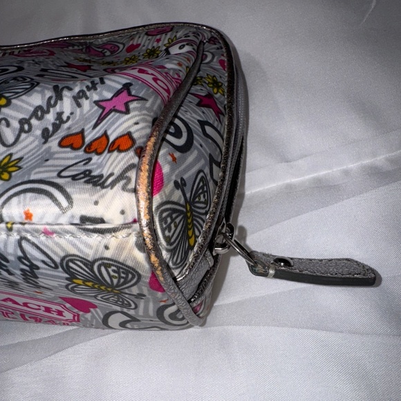 Vintage Coach poppy butterfly bundle - cosmetic bag and wristlet - Picture 4 of 7